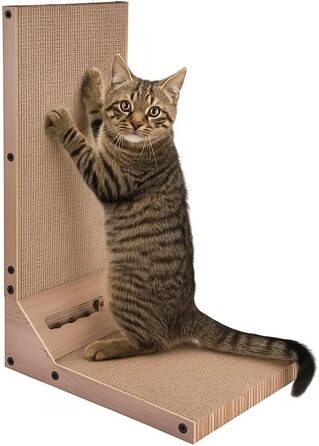 Кігтеточка для котів L-подібної форми, 58 см, з картонної коробки, іграшка для котів, 58x40x25 см