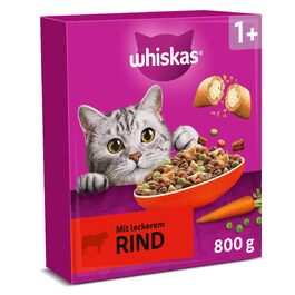 Сухий корм для дорослих котів Whiskas з яловичиною, набір 5 x 800 г