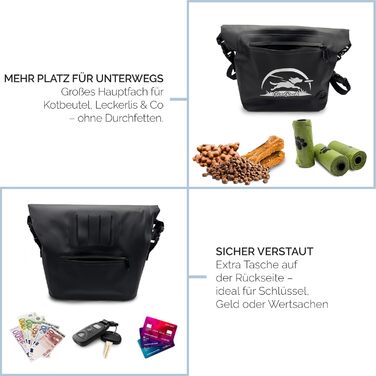 Таліас Лекерліташе – водонепроникна сумка для прогулянок з собакою з відділенням для герметичних відходів – сумка для дресирування собак, яку можна носити через плече або на поясі – сумка для корму та ласощів для собак