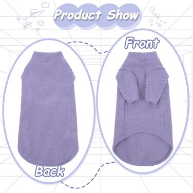 Одяг для безшерстої кішки Сфінкс: м'який пуловер з ролетним коміром, футболка та жилет з бавовни (Чорний, XL, A-фіолетовий)