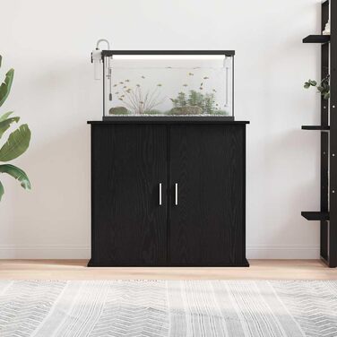 Тумба для акваріума vidaXL 81x36x73 см, ДСП, чорна дуб
