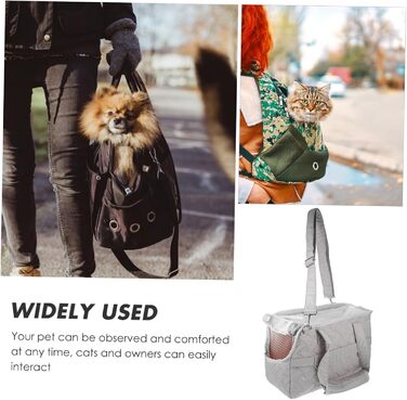 Складана переноска для тварин Levemolo з міцного канвасу з кишенею. Підходить для маленьких собак та котів. Зручна для подорожей та прогулянок на відкритому повітрі.