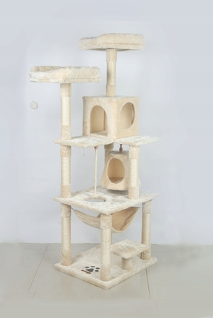 Високий когтеточка-комплекс для котів: лежанка та стовпчик для дряпання, вежа Drapaczek 161 - 220 см