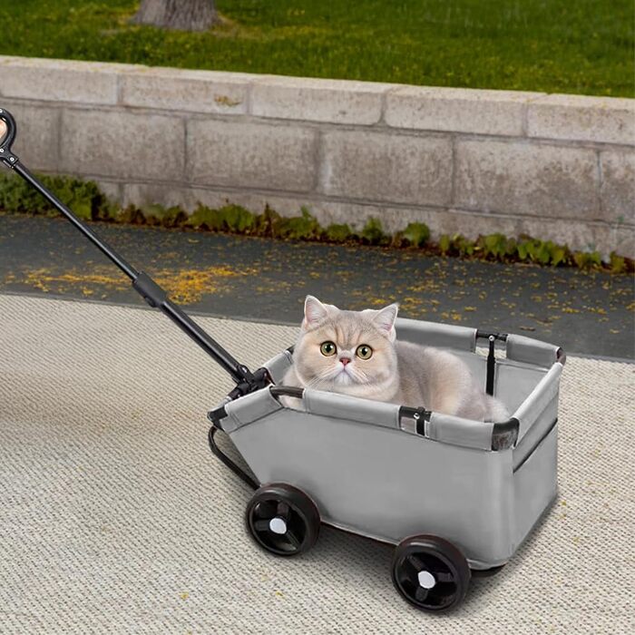 Візок для собак Homewell: багатофункціональний, складний, сірий