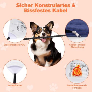 Килимок для підігріву домашніх тварин, великий для собак та котів, з регулюванням часу та температури, 60 x 90 см