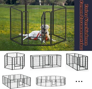 Вольєр для цуценят Froadp 6-TLG, 65 x 80 см: загон для собак, вольєр, огорожа, 6 елементів