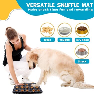 Силіконова килимок-нюхалка для собак середнього розміру, сприяє повільному годуванні та стимуляції інтелекту