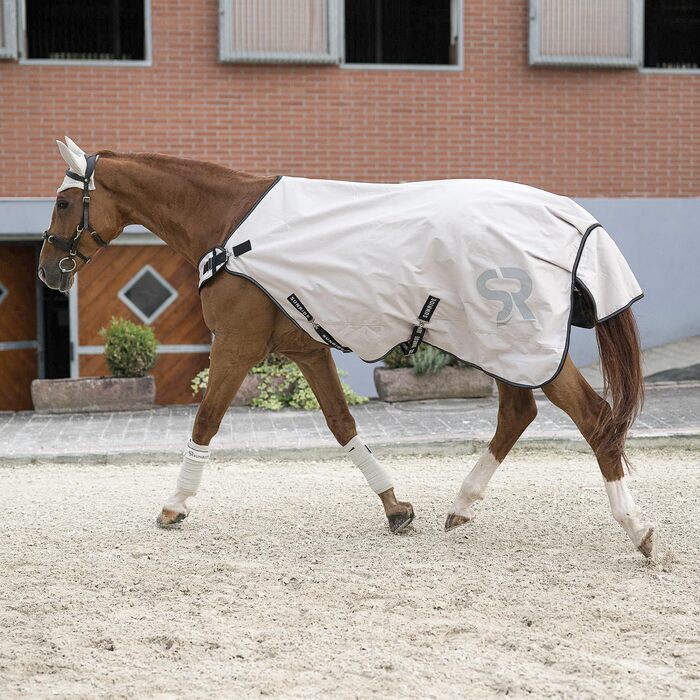 Водонепроникна ковдра для привчіння коней SUNRIDE 1200D, 135 см, бежева