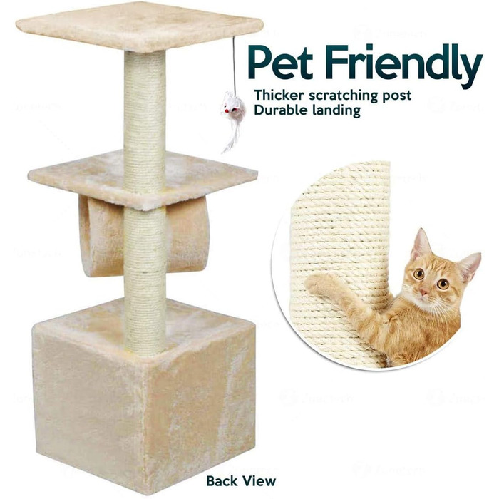 Когтеточка для котів CA&T P.J Pet Products, бежева, універсальна