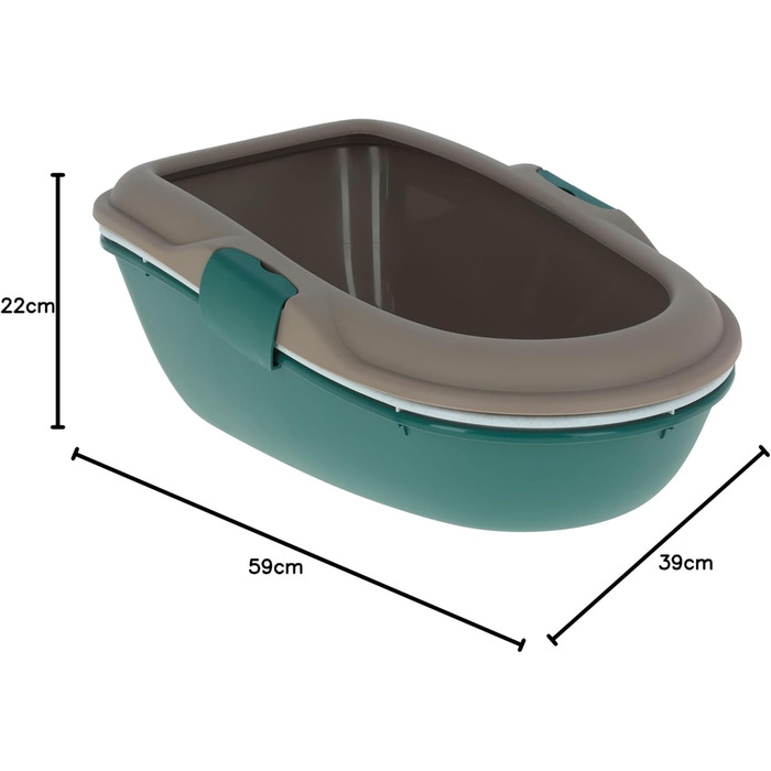 Лоток для котів Stefanplast Furba з ситом для очищення, 59x39x22 см