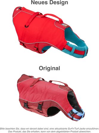 Рятувальний жилет для собак Kurgo Surf N Turf, червоний, розмір M, міцний матеріал, з відбивачами та 2 ручками