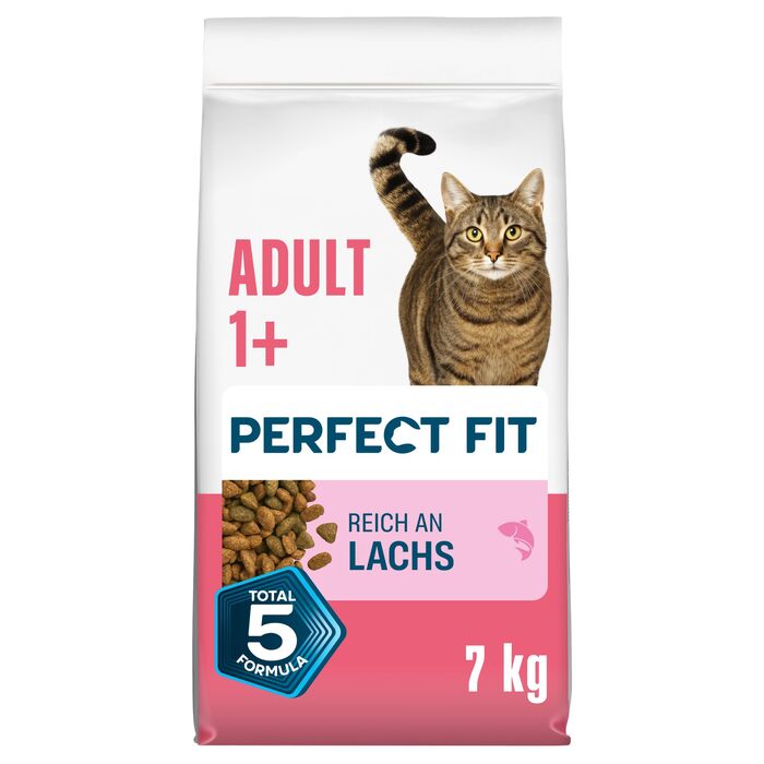 Сухий корм для дорослих котів Perfect Fit Adult 1+ з лососем, 7 кг
