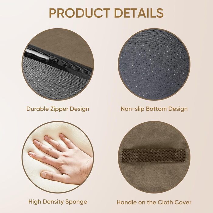 Сходинка для собак та котів PAWSCART, 4-ступенева, 49.8 см, м'який пінополіуретан, протиковзка поверхня