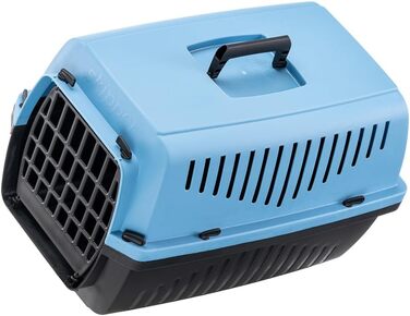 Переноска для кота та собаки Ferplast SKIPPER 3, 62x41x38 см, пластик, блакитна