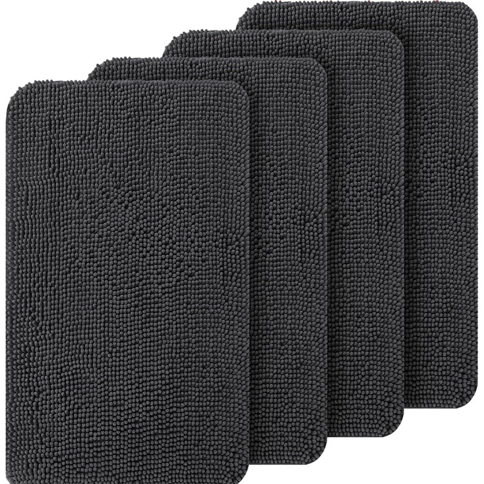 Набір килимків для собак OLANLY, 4 шт., 76,2 x 50,8 см, поглинають вологу та бруд, швидковисихаючі, неслизькі, миючі килимки з дрібного ворсу для собак