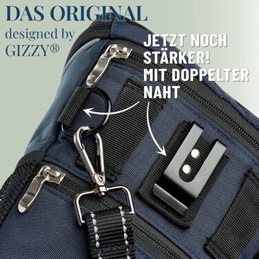 Сумка для ласощів для собак GIZZY® Original з капюшоном від дощу | Сумка для ласощів на одні руки | Ідеальна для дресирування та виховання цуценят | Сумка для прогулянок з собакою [Блакитна] Блакитно-L (з капюшоном)