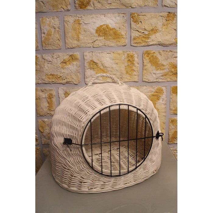 Транспортний кошик для котів, котяча печера, кошик для котів, плетіний кошик з лози, кошик для кота (без подушки)