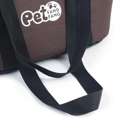 Дихаюча переноска для собак з знімним подушкою, переноска для домашніх тварин для покупок, походів, подорожей, прогулянок, портативна сумка-переноска для маленьких та середніх собак, котів, цуценят (Колір: Коричневий)