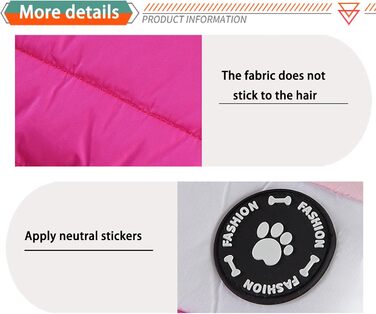 Водонепроникна зимова куртка для собак з флісовою підкладкою та світловідбиваючим дизайном для прогулянок та активного відпочинку. Колір: блакитний L