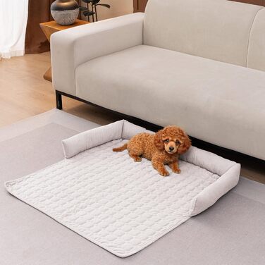 Захисний чохол для дивану LiveGo для тварин, м'яка підстилка для собак та котів, 90x90x12 см, бежевий