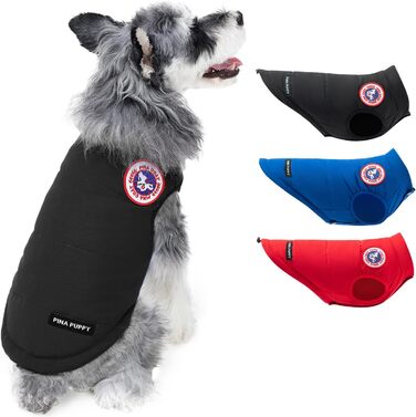 Зимовий одяг для собак PINA: тепла куртка, жилетка, вітронепроникний костюм. Червоний, чорний, S-XXL