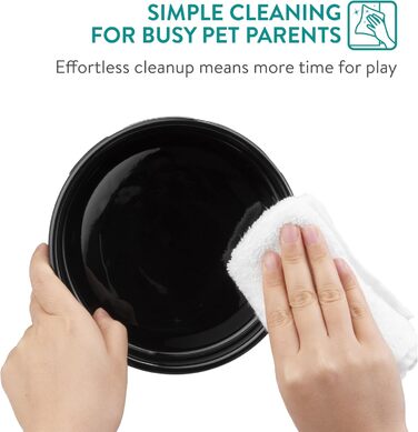 Набір мисок для собак Navaris (2 шт) з кераміки, чорно-білі, 700 мл, підходить для миття в посудомийній машині та використання в мікрохвильовці