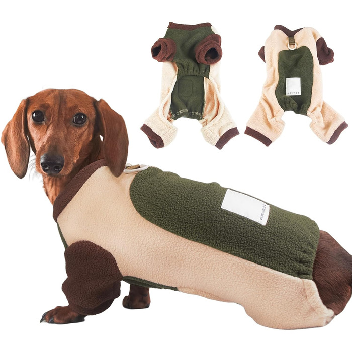 Теплий зимовий костюм для дрібних собак, комбінезон для такси, теплий халат для цуценят, бежевий, розмір S