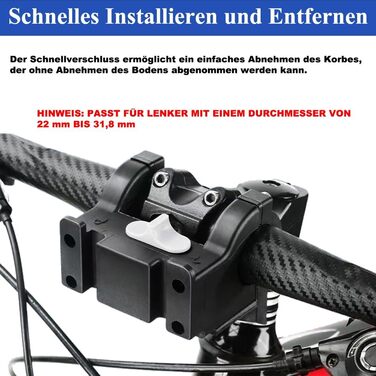 Фаркоп на велосипед, кошик на кермо, кошик для електровелосипеда, знімний, для собак та котів, для дорослих