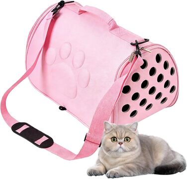 Сумка для тварин Katzen Reisetasche Рожева, L | Сумка-переноска для кота, собак, подорожей, міста