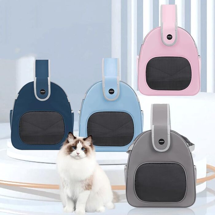 SOLAPOLLO переноска для тварин через плече, сумка-переноска для маленьких тварин до 9 кг, для цуценят, котів, для подорожей, піших прогулянок, кемпінгу (блакитна)