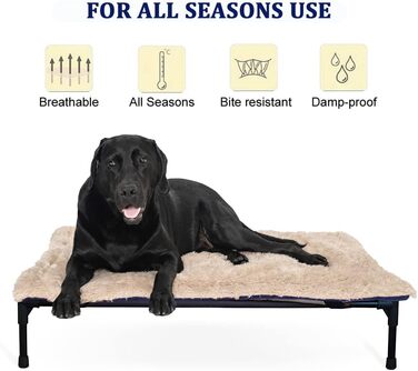 Килимок для собак Vivi Bear 110 x 70 см, килимок для тварин, машинного прання, для собак та котів, блакитний