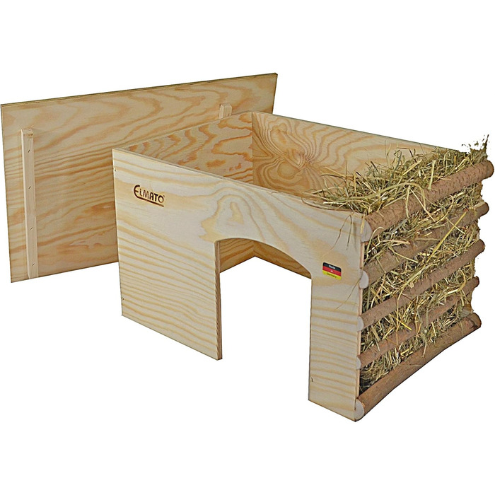 Будиночок для гризунів Elmato Heuscheune XL 42x29x26 см, сіно, натуральне дерево