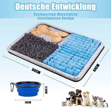 Килимок для носа собак BarkBuddies 60x44 см, іграшка-головоломка, міцний, для розваги та тренування