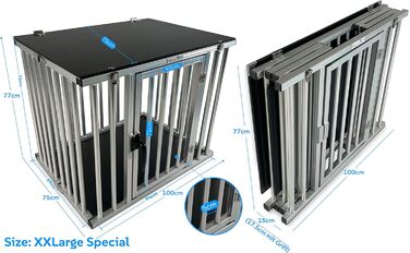 Callieway Складана переносна клітка для собак (XXL Special)