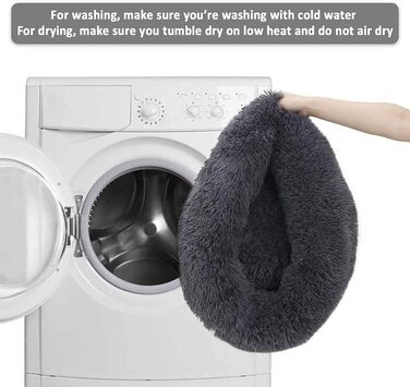 Крісло-ліжко для собак великих порід, ортопедичне, м'яке, зручне, Ø 120 см, темно-сіре, Haoye