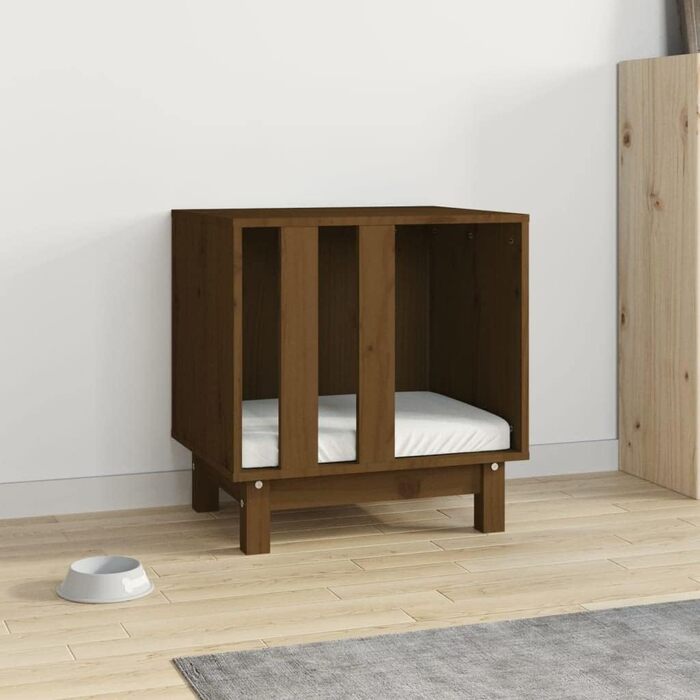 Будка для собаки з масиву сосни 50x40x52 см, медово-коричнева vidaXL