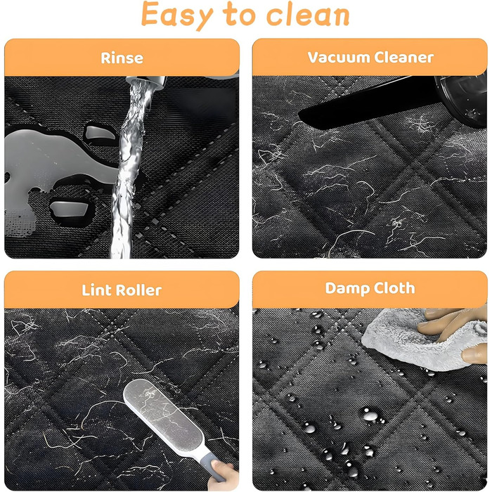 Захист для заднього сидіння автомобіля від собак: водовідштовхувальний, антицарапинний, з боковими захистами та оглядовим вікном