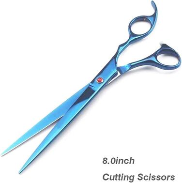 Професійна ножиця для собак, вигнута ножиця для шерсті, набір ножиць для грумінгу домашніх тварин з круглим безпечним наконечником