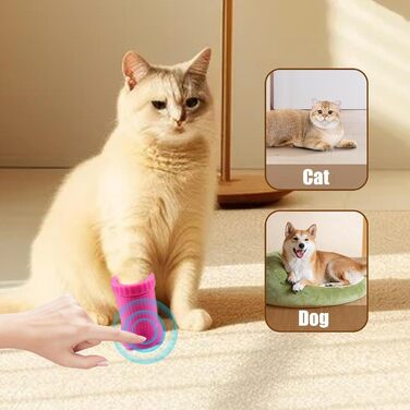 Автоматичний мийник лап для собак та котів | Робочий мийник лап для домашніх тварин | 360° мийка лап, портативний мийник для собак та котів, рожевий