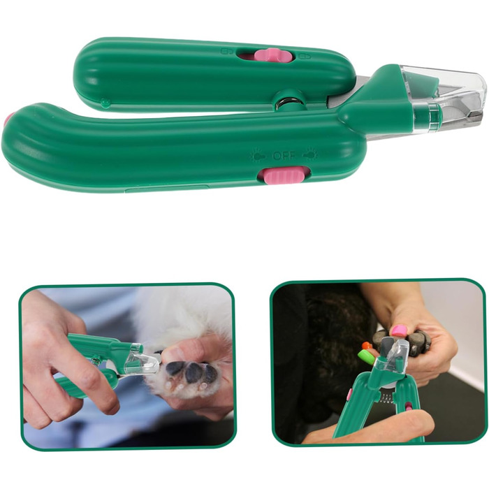 TOYANDONA Кліпер для кігтів собак та котів з підсвічуванням, металевий, ергономічний, для догляду за шерстю вдома та в подорожах, безпечний для цуценят, кошенят та великих тварин