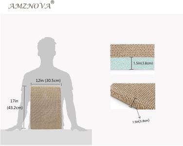 AMZNOVA Килимок для котів з картону з котячою м'ятою, килимок для дряпання, широкий, блискучий рожево-золотий (зелений блиск, 43.2x30.5 см)