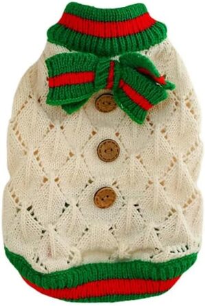 М'який, затишний одяг для котів на осінь та зиму: в'язаний светр для маленьких собак, цуценят, кошенят, куртка, ангорська в'язана кофта (зелений, S)