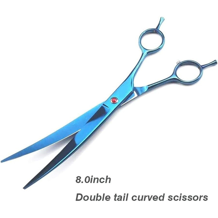 Професійна ножиця для собак, вигнута ножиця для шерсті, набір ножиць для грумінгу домашніх тварин з круглим безпечним наконечником