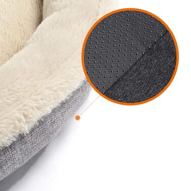 Кругле ліжко для собак та котів Feandrea, діаметр 75 см, сірий колір