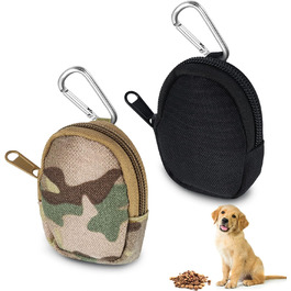 Сумка для ласощів для собак, 2 шт., сумка для дресирування собак, сумка для цуценят та собак з відділенням та карабіном