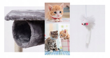 Когтеточка для котів Omna, бежева, сизаль, 61-100 см, 5 рівнів