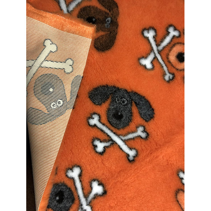 Лежанка для собак Elropet Premium 30mm, неслизька, S/M/L, для маленьких та великих собак, Vet Bed, найвища якість (S 80x50 см, кістка помаранчевого кольору)