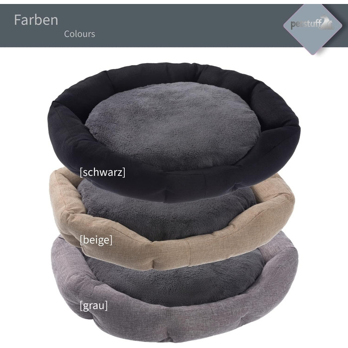 Крісло-лежанка для собак Octagon, знімний та пральний чохол, чорний колір