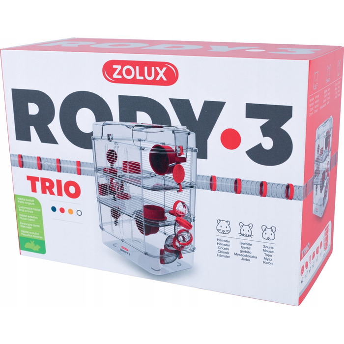 Клітка для хом'яка ZOLUX RODY3 TRIO, червона