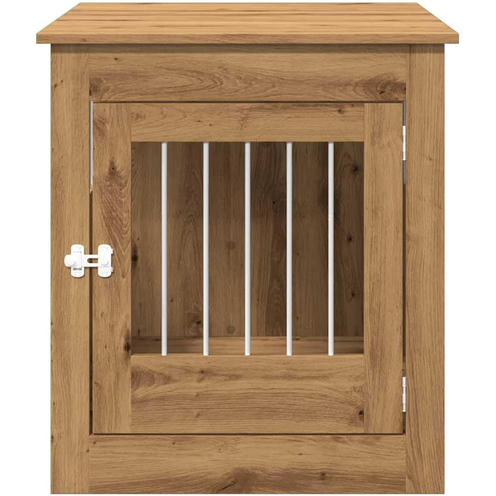 Клітка для собак у меблевому стилі vidaXL, артезіанський дуб, 64,5x80x71 см, стильне меблеве житло для собак